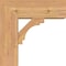 Ekena Millwork Merced Block Smooth Bracket w/ Offset Brace, Western Red Cedar, 7 1/2"W x 20"D x 20"H BKT0806X20X20MRC05SWR - alternate 2